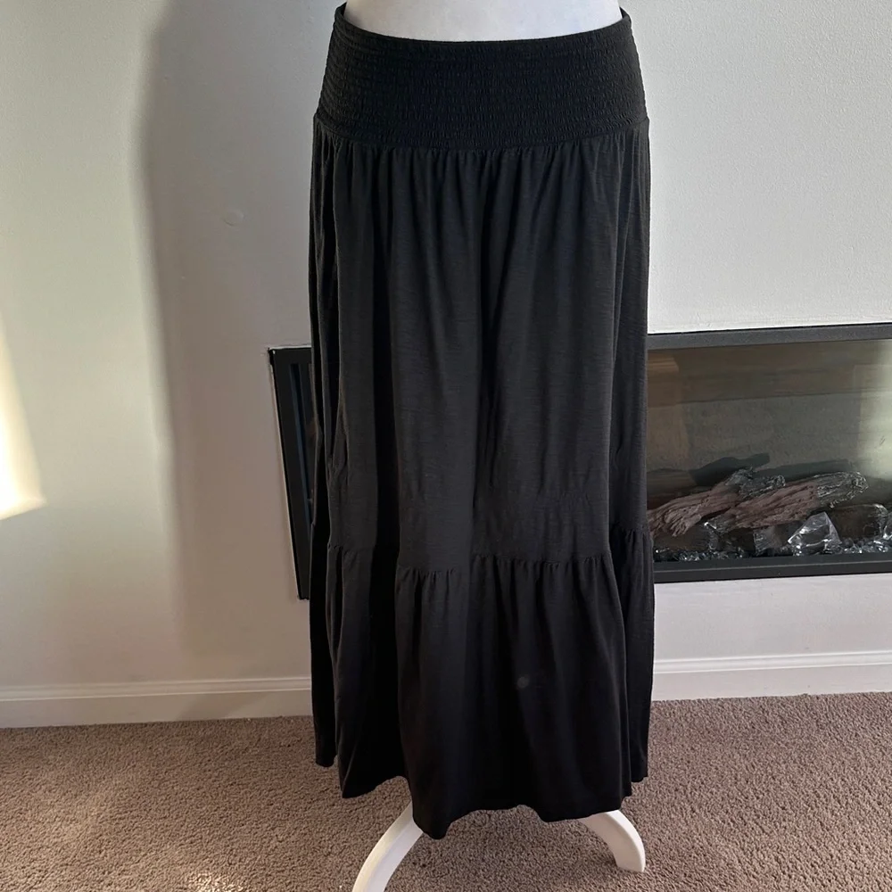 Nation LTD Black Maxi Skirt 100% Pima cotton